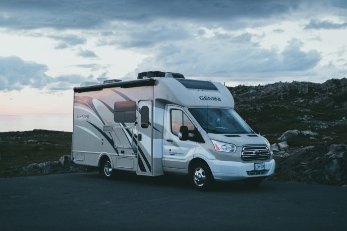 A Gemini RV in a desert setting